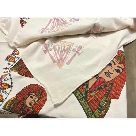 Egyptian Revival Tablecloth King Tut Pharaoh Ankh Rectangular 50" x 45" - Picture 5 of 5